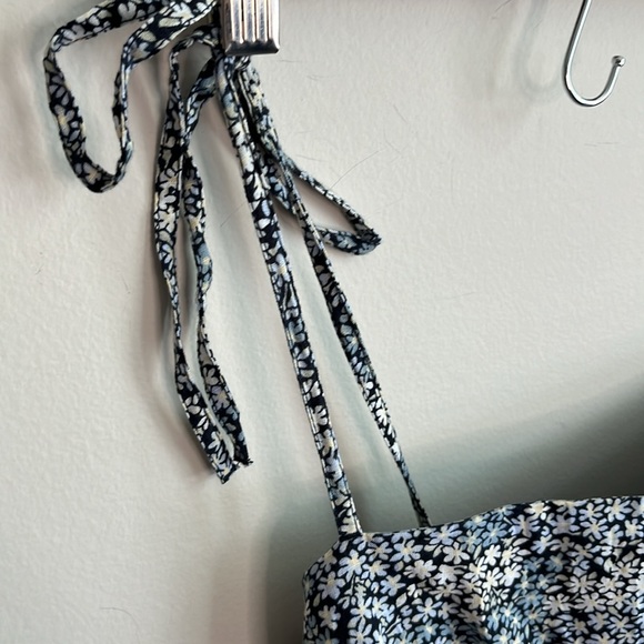 Abercrombie & Fitch Blue Floral Tie Strap Mini Dress - Picture 8 of 8